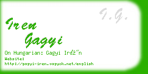 iren gagyi business card